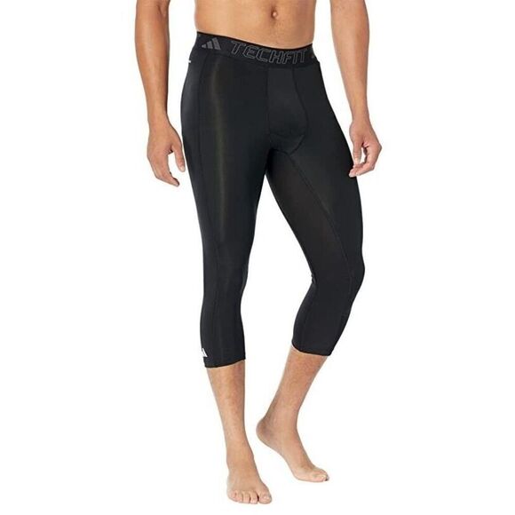 Adidas HD3523 Men's Sz M Black Techfit Performance Training 3/4 Tights - Picture 8 of 9